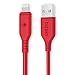 Tizum 8 Pin Lightning to USB Premium Power Grid Cable (4 ft / 1.2 mtr) Quick Charging & Data Sync Cable (Red) RS.289.00