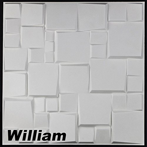 5 m2, Paneele 3D Platten Wandpaneele 3D Wandplatten Wand Decke, 50x50cm WILLIAM