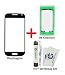 Produktbild iTG® PREMIUM Displayglas Reparatur-Set für Samsung Galaxy S4 Mini Schwarz - Oleophobic Front Display Glas für i9190 i9195 i9195i LTE VALUE + Vorgeschnittene 3M Klebefolie und iTG® Werkzeug-Set