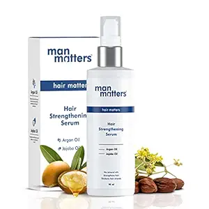 Man Matters Hair Serum 90 mL for Men | For Silkier, Shinier, Smoother Frizz Free Hair | Instant Shine & Smoothness | With Jojoba and Argan oil | Non Sticky Hair Serum