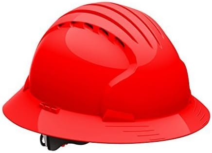 Evolution Deluxe 6161 280-EV6161V-60 Vented, Full Brim Hard Hat with HDPE Shell, 6-Point Polyester Suspension and Wheel Ratchet Adjustment by Protective Industrial Products