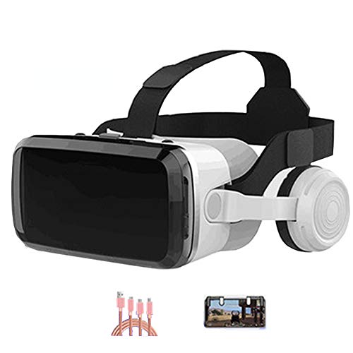 AYI 3D VR glasses, Head-mounted Virtual reality glasses, Suitable for 3.5-6.0 inches iPhone/Android Mobile phone,black+white,Package1