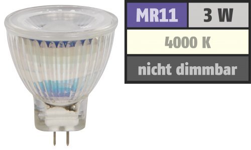 Preisvergleich Produktbild LED-Strahler McShine ''MCOB'' MR11 / G4. 3W. 250 lm. neutralweiß