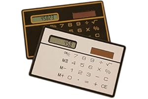 Oulensy Solarbetriebene Taschenrechner Mini Slim Kreditkarte Home Office Supplies Sized - Silber