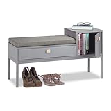 sitzbank flur ikea besta Für den Flur: Niedrige Flurkommode für den Eingangsbereich - Schuhbank mit losem Sitzpolster