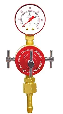 SEEMA Single Stage Single Gauge LPG Pressure Regulator (ISI Certified)