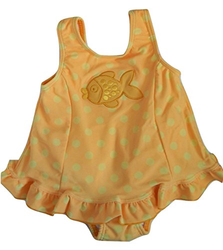 Baby Girls Swimsuit with Integral Nappy, Ex Store Goldfish Swimsuit (Age 3 Months through to 18 Months) (9-12 Months 80cm)
