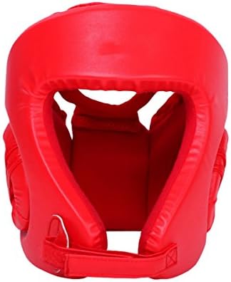 OCCMFZD Children's Helmet Boxing Helmet Combat Sanda Taekwondo Head Protector Red