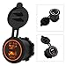Produktbild FORNORM 5V/3.4A Dual USB QC 3.0 Auto Ladegerät, 30W 12V/24V Motorrad Boot Dual USB Ladegerät Steckdose mit LED Anzeige für Auto SUV Boote Yachten, Orange LED