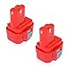 Produktbild efluky 2Pack 3000mAh 9.6V Ni-CD nachladbare Werkzeug Akku Ersatz für Makita 9100 9101 9100A 9101A 9102A 9102 192019-4 192321-5 192404-1 192534-8 192534-A,rot