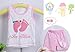 Pandaren® Pack of 2 summer cotton sleeveless shorts 2pcs set pants sports clothing set for baby boy girl infant toddler (Foot) (12-18 months, Girl)