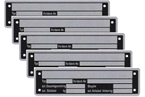 FKAnhängerteile Blank pendentif plaque signalétique plaque signalétique remorque Neutre