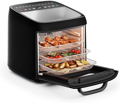 Princess Airfryer Oven Vision, Capacità 12,6 L, Potenza 1800 W, Forno Ad Aria Multifunzionale Con Finestra, Facile Da Pulire, 01.182288.01.001