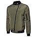 Produktbild Amphia - Herren Baumwollmantel - Bedruckte Winterjacke mit Reißverschluss, Mens Diagonal Reißverschluss Wolle Bluse Verdickung Mantel Pullover Outwear Top Bluse(Armeegrün,XXL)