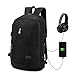 Price comparison product image Anti-Theft Backpack, GIM Business Laptop Backpack with USB Charging Port and Earphone Port with Lock Slim Water Resistant Bag Daypack Fits 15.6 Inch Computer Notebook Rucksack for Work, College-Black