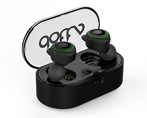 dotts Vantablack - Auriculares Bluetooth 4 2 In-Ear totalmente inal  mbricos con micr  fono y base de carga - Para correr  escuchar m  sica y recibir o realizar llamadas 