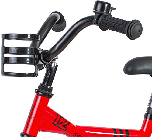 PROMETHEUS Universal Flaschenhalter für Kinderfahrzeuge | Universelle Halterung für Kinderfahrrad | Laufrad | Kinderwagen in Schwarz | Becherhalter Getränkehalter | Stabiles Hart-Kunststoff | geeignet für die meisten Flaschen Becher und Dosen | Edition 2017 - 2