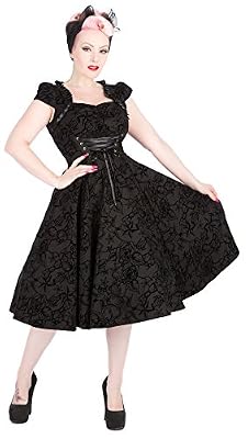 H&R Flock 9470B Robe Soirée Bustier Vintage Années 50 (Noir) - 12 UK - 40