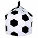 Children’s Cotton Black & White Football Bean Bag with Filling