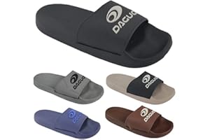 QWICK-FIT Mens Beach Pool Sliders Padded Flip Flops Slip On Mules Shower Sandals Shoes Size