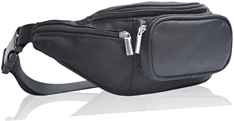 Fanny Pack 5-Zipper Pockets Nylon Waist Bag For Women Men Trainer For Yoga Gym Workout Sport and Travel Running