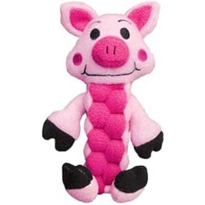 Kong Pudge Braidz Pig Dog Toy, Medium/Large