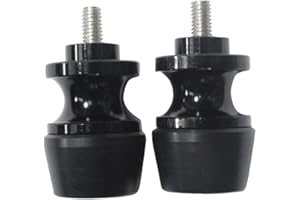 LongGreat CNC Aluminium Ständeraufnahme Bobbins 2 stücke 6mm Motorrad Schwinge Sliders Spulen Schwinge Ständer Schraube Für Aprilia RS660 RSV4 Tuono660 SR50 SX125 RS125 Tuono v4 RS4 125 (Schwarz)