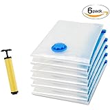 [6Pcs] sacs de rangement sous videGYOYO Housse de rangement économiseur d'espace sacs de stockage,empêcher de la poussière et de l'humidité pour les vêtements,couettes,literie