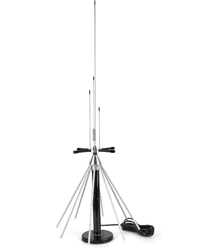 Pour Scanner Radioamateur LTE Antenne Discone Sirio SD-1300/UHF 25-1300 MHz - Gain 2,15 DBi, Puissance Max 300W VHF/200W UHF - Hauteur 1,6 M Antenne Hauteur 1.6m