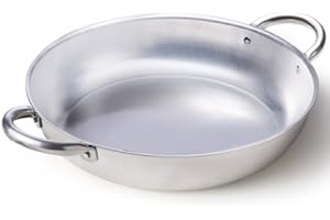 ACCADEMIA MUGNANO PROFESSIONE CUOCO TEGAME SALTAPASTA IN ALLUMINIO USO PROFESSIONALE DA CUCINA RISTORANTE 30 CM CON 2 MANICI