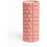 SUNYOGA Foam Roller Masaj Rulosu &ndash; Yoga, Pilates, Fitness ve Fizyoterapi İ&ccedil;in EVA K&ouml;p&uuml;k Masaj Aleti (33x14 cm) (Pudra Pembe)