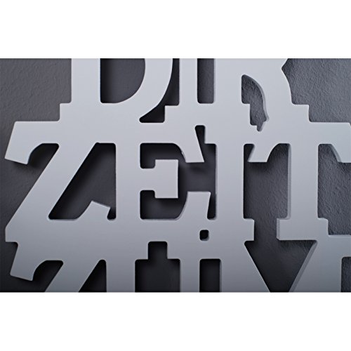 DEKO SCHRIFTZUG „NIMM DIR ZEIT ZUM GENIESSEN“ Wanddekoration aus Holz 40 cm weiß-grau - 4