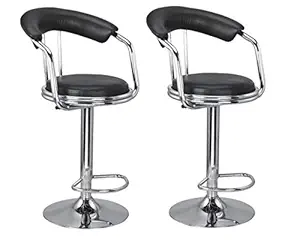 Generic Sasti Dukan Most Comfortable Height Adjustable Kitchen Stool (Black, Standard)-Set of 2
