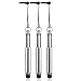 Produktbild N4U Online® – Samsung Galaxy J3 (2016) Mini ausziehbarer Kapazitiven Stylus Touch Pen (3 Pack) – Silber