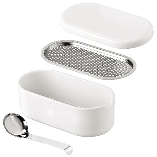 Thomas 69066-321324-05706 Parmesanreibe 4-teilig Porzellan, Metall – bestehend aus Porzellan-Unterteil, Metallreibe, Metalllöffel und Porzellan-Deckel, 18 x 9 cm - 2