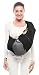 Wallaboo Baby sling Connection, Easy Adjustable and Ergonomic, Newborn 8lbs to 33 lbs, 100% Cotton, 3 Sitting Positions, Color: Black / Grey