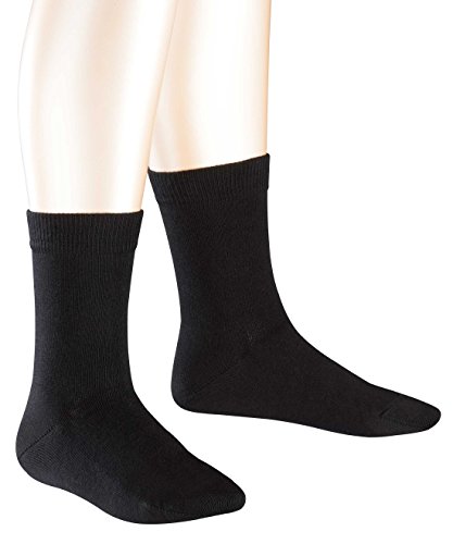 FALKE Boy's Family Plain Calf Socks, Black, 35-38