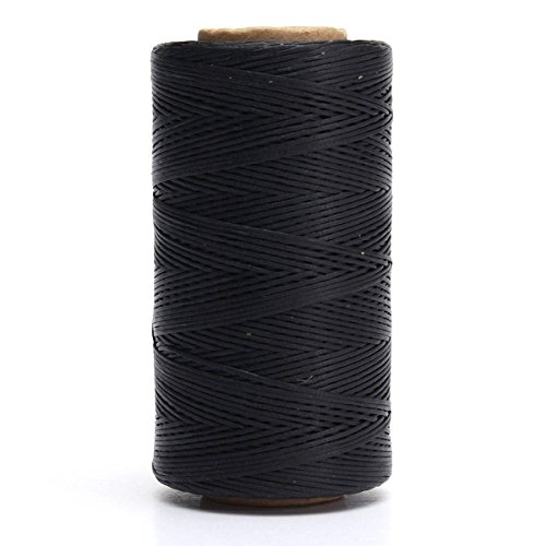 KING DO WAY Naehgarn 260M leder naehen gewachst faden 1mm Naehfaden fuer meissel schuhe gepaeck setzen Schwarz 260m