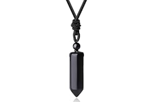 XIANNVXI Healing Crystal Necklace for Men Women Crystal Pendant Necklace Natural Stone Gemstone Pendant Reiki Jewellery