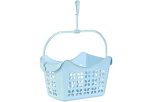 ‎ENGELLAND Engelland - 1 x Wäscheklammern-Korb, Hängekorb, mit Griff und Haken zum Auf-Hängen, PP-Kunststoff, L 24 x B 14,5 x H 13 cm, Farbe: Blau