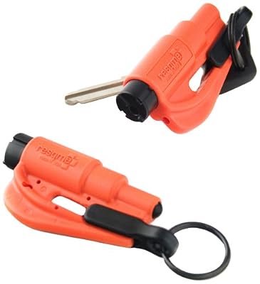Resqme GB0-RQMTWIN-ORANGE Porte-Clés Sécurité, Orange, Lot de 2