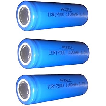 17500 3.7 V 1100 mAh Icr17500 Li-Ion Batterie rechargeable 3 Pièces ...