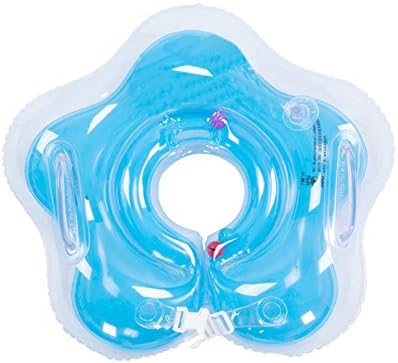 LLXX New Style Children Baby Infant Kids Toddler Inflatable Round Neck Float Swim Ring Swimming circle for Neck Swim Help 0-12 months (Blue)