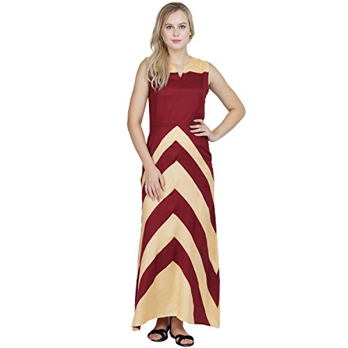 Patrorna Maroon and Gold Empire Nighty Nightdress Night Gown for Women and Girls RS.799 (65.00% Off) - Amazon