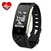 Produktbild Fitness Armband Uhr mit Pulsmesser, iPosible Aktivitätstracker [ IP67 Wasserdicht ] Fitness Tracker Schrittzähler Herzfrequenzmonitor Bluetooth Smart ArmbandUhr Pulsuhren mit Schlafmonitor Vibrationsalarm Anruf SMS,GPS-Routenverfolgung,Kalorienzähler kompatibel mit iPhone Android Handy [ 2 Jahre Garantie ]