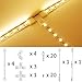 Produktbild LEDMO Kit 10mm Steckverbinder LED Streifen stripes kaltweiß / warmweiße LED band lichtband Typ 5050/5630 Seilband, enthalten Schalter DC-Anschlusskabel und fixieren Clips
