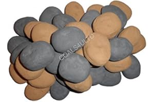 COALS 4 YOU NW LTD 10 GAS FIRE REPLACEMENT PEBBLES 5 GREY 5 BEIGE BY COALS 4 YOU