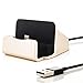Produktbild Saxonia Dockingstation USB-C Dock Ladestation mit Datenkabel | Ladegerät Halterung für USB Typ-C Smartphone, Gold