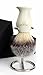 Syntactic (Badger looking ) Hair Shaving Brush with Ivory Handle/Base and Shaving Brush Stand/Holder. Perfect for Good Shave