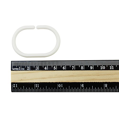 COM-FOUR® 24x Duschvorhangringe in weiß (weiß) - 3